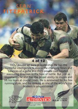 1995 Card Crazy Authentics Rugby Union NPC Superstars - National Heroes #4 Sean Fitzpatrick Back
